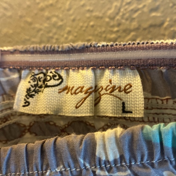 Magazine Floral Print Strapless Maxi Dress / Size Large - Picture 4 of 11